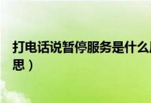 打電話(huà)說(shuō)暫停服務(wù)是什么原因（打電話(huà)說(shuō)暫停服務(wù)是什么意思）