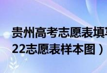 貴州高考志愿表填寫樣本2021(貴州高考2022志愿表樣本圖)
