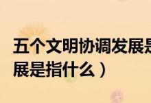 五個(gè)文明協(xié)調(diào)發(fā)展是指什么（五個(gè)文明協(xié)調(diào)發(fā)展是指什么）