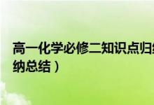 高一化學(xué)必修二知識點歸納總結(jié)（高一化學(xué)必修二知識點歸納總結(jié)）