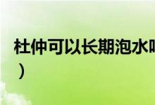 杜仲可以長(zhǎng)期泡水嗎（杜仲可以長(zhǎng)期泡水喝嗎）