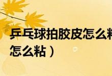 乒乓球拍膠皮怎么粘有機(jī)膠水（乒乓球拍膠皮怎么粘）