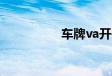 車(chē)牌va開(kāi)頭是什么車(chē)牌