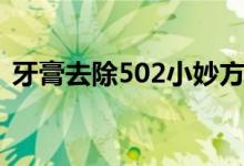 牙膏去除502小妙方(牙膏去除502殘膠嗎)