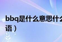 bbq是什么意思什么梗（bbq是什么意思網(wǎng)絡(luò)語(yǔ)）