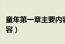 童年第一章主要內(nèi)容概括（童年第一章主要內(nèi)容）