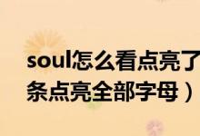 soul怎么看點(diǎn)亮了幾個(gè)字母（soul互發(fā)多少條點(diǎn)亮全部字母）