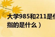 大學985和211是什么意思（大學985和211指的是什么）