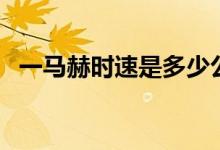 一馬赫時速是多少公里（一馬赫時速多少）
