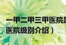 一甲二甲三甲醫(yī)院是什么意思（一甲二甲三甲醫(yī)院級別介紹）