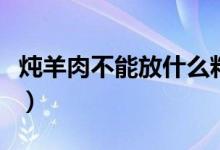 燉羊肉不能放什么料（燉羊肉不能放什么佐料）
