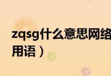 zqsg什么意思網(wǎng)絡(luò)用詞（zqsg什么意思網(wǎng)絡(luò)用語）
