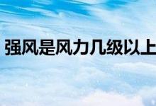 強(qiáng)風(fēng)是風(fēng)力幾級(jí)以上（強(qiáng)風(fēng)是風(fēng)力幾級(jí)的風(fēng)）
