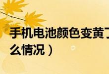 手機電池顏色變黃了（手機電池變黃顏色是什么情況）