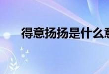 得意揚(yáng)揚(yáng)是什么意思（得意揚(yáng)揚(yáng)解釋）