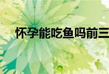 懷孕能吃魚嗎前三個月（懷孕能吃魚嗎）