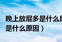 晚上放屁多是什么原因吃什么藥（晚上放屁多是什么原因）