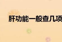 肝功能一般查幾項（肝功能一般查幾項）