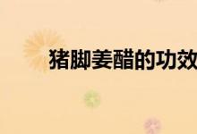 豬腳姜醋的功效（豬腳姜醋的功效）