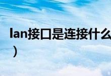 lan接口是連接什么的（lan接口是連接什么的）