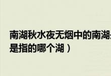 南湖秋水夜無煙中的南湖是指現(xiàn)在的哪里（南湖秋水夜無煙是指的哪個湖）