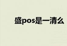 盛pos是一清么（盛pos是一清機(jī)嗎）