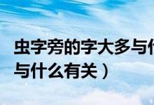 蟲字旁的字大多與什么相關(guān)（蟲字旁的字大多與什么有關(guān)）