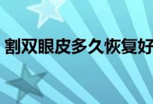割雙眼皮多久恢復(fù)好看（割雙眼皮多久恢復(fù)）