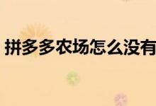 拼多多農(nóng)場(chǎng)怎么沒(méi)有了（拼多多農(nóng)場(chǎng)怎么進(jìn)）