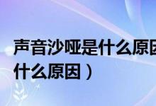 聲音沙啞是什么原因用什么藥呢（聲音沙啞是什么原因）