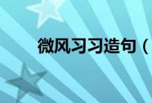 微風習習造句（利用微風習習造句）