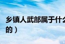 鄉(xiāng)鎮(zhèn)人武部屬于什么機關(guān)（鄉(xiāng)鎮(zhèn)人武部做什么的）