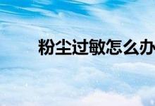 粉塵過敏怎么辦（粉塵過敏怎么辦）
