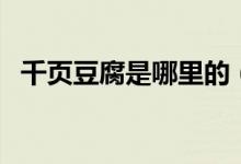 千頁豆腐是哪里的（千頁豆腐是哪種豆腐）