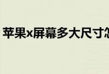蘋果x屏幕多大尺寸怎么查（蘋果x屏幕多大）