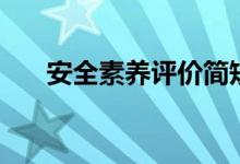 安全素養(yǎng)評(píng)價(jià)簡短（安全素養(yǎng)有哪些）