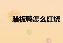 臘板鴨怎么紅燒(臘板鴨怎么做菜吃)