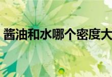 醬油和水哪個(gè)密度大（醬油的密度比水大嗎）