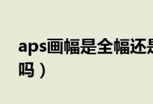 aps畫幅是全幅還是半幅（aps畫幅是全畫幅嗎）