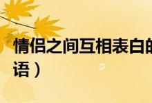 情侶之間互相表白的一句話（情侶表白公布話語）