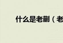 什么是老蒯（老蒯對應(yīng)老頭叫什么）