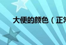 大便的顏色（正常的大便是什么顏色）