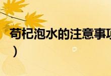 茍杞泡水的注意事項(xiàng)（喝茍杞泡水要注意什么）