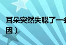 耳朵突然失聰了一會又好了（耳朵突然失聰原因）