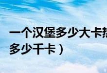 一個(gè)漢堡多少大卡熱量（一個(gè)漢堡包的熱量有多少千卡）