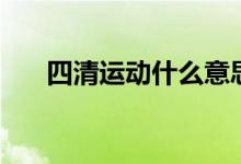 四清運動什么意思（四清運動指什么）