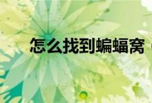 怎么找到蝙蝠窩（怎么找到蝙蝠的窩）