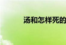湯和怎樣死的（湯和怎么死的）