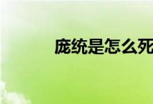 龐統(tǒng)是怎么死的（龐統(tǒng)的簡(jiǎn)介）