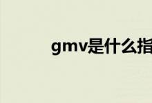 gmv是什么指標（gmv是什么）